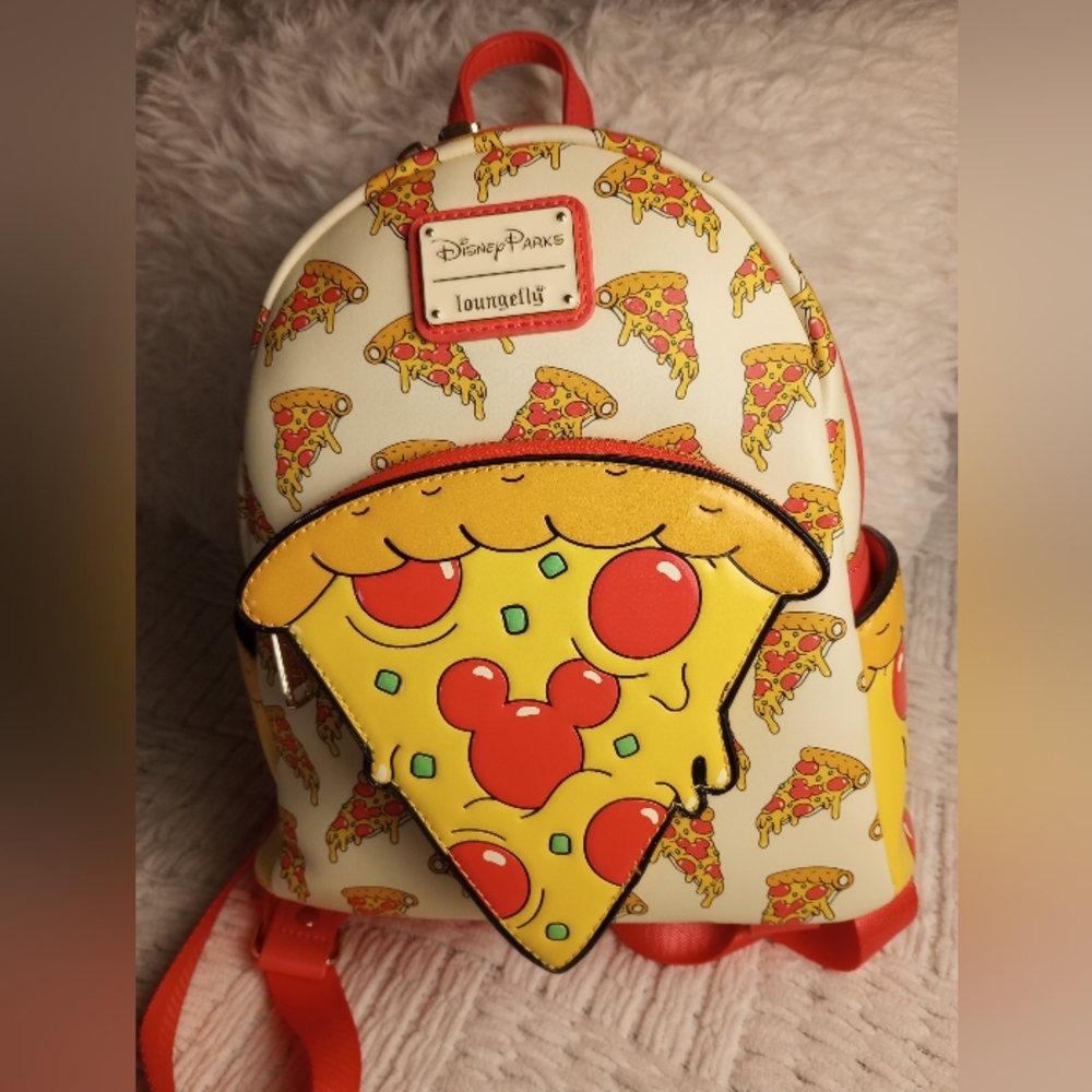 Disney Loungefly Mini Backpack - Disney Eats - Mickey Pizza Mini Backpack